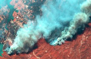 Uzaydan Türkiye’deki orman yangınları işte böyle görüntülendi