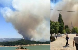 Alevler yerleşim yerine ilerliyor! Isparta’da büyük orman yangını