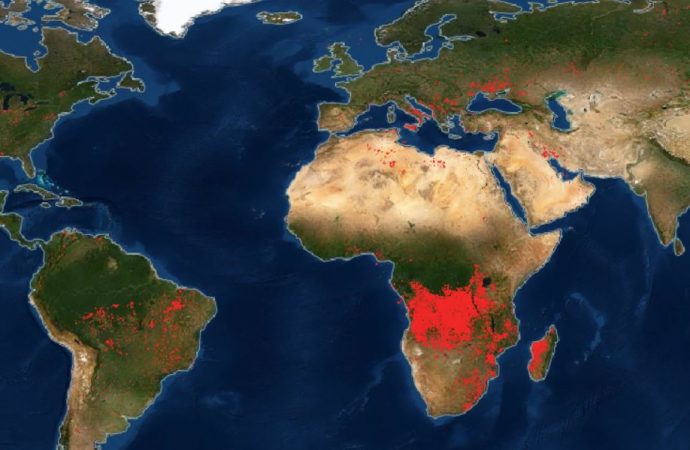 Dünya yanıyor! İşte NASA’nın yangın haritası