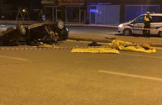Konya’da otomobil takla attı genç hayatını kaybetti