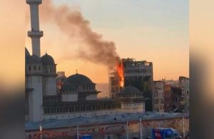 Taksim Meydanı’nda yangın
