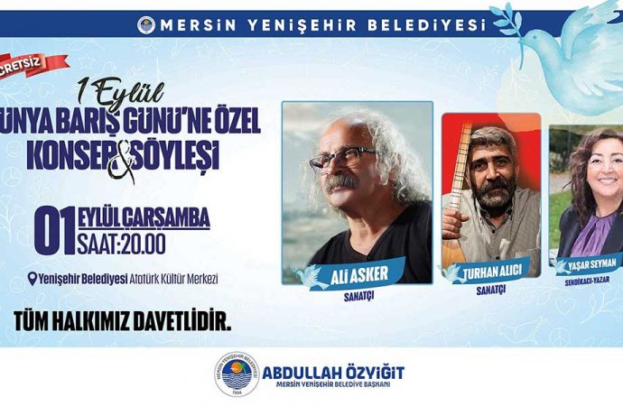 Yenişehir’de Dünya Barış Günü’ne özel konser ve söyleşi