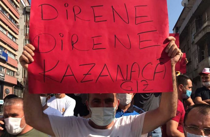 Zonguldak’ta maden işçileri “eşit işe eşit ücret” için toplandı