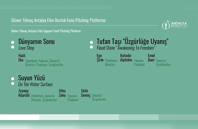 Antalya Film Forum, Uzun Metraj Kurmaca Pitching Platformu ve Sümer Tilmaç Antalya Film Destek Fonu Projeleri açıklandı!