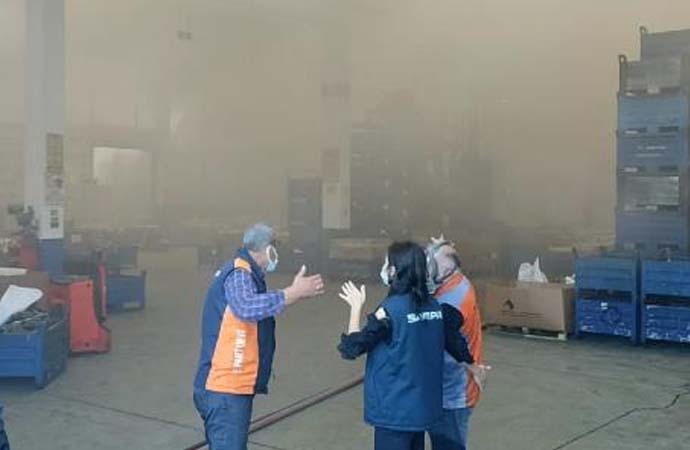 Samsun’da fabrika yangını: 6 işçi hastaneye kaldırıldı