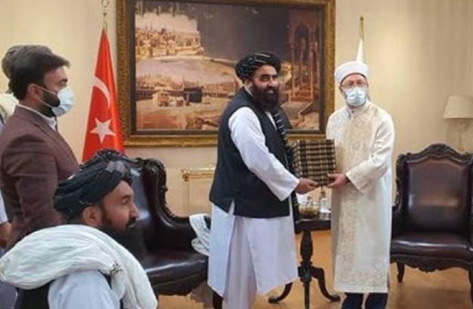 Taliban heyeti, Diyanet İşleri Başkanı Ali Erbaş’la görüştü