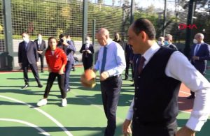 Erdoğan ve Kalın, basketbol oynadı