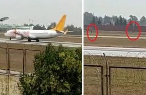 Adana’da bir grup piste inen uçağın önüne çıktı! 5 gözaltı
