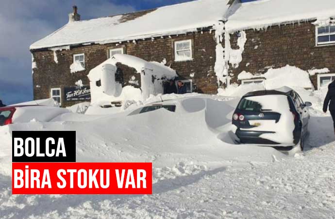 İngiltere’de görülmemiş kar fırtınası: 61 kişi, 3 gündür barda