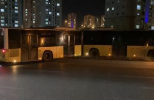 Başakşehir’de İETT otobüsü refüje çıktı