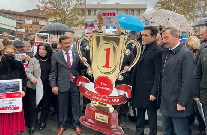 Zam şampiyonu kupası  AKP’ye!