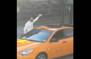 Palalı taksiciden şoföre tehdit: Evine el bombası atarım