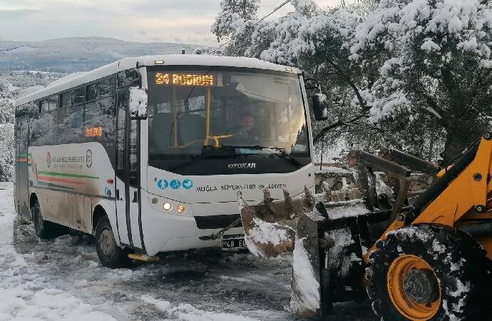 Belediyenin kar tedbiri, Bodrum’da mağduriyetleri önledi