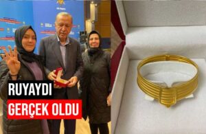 Erdoğan, AKP’li öğrenciye altın bilezik hediye etti