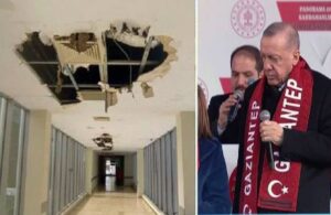 Açılışını Erdoğan’ın yaptığı hastanenin tavanı çöktü!