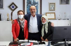 Şehit Burhan Zeytinci’nin annesi Hanife Zeytinci Başkan Türkyılmaz’ı ziyaret etti