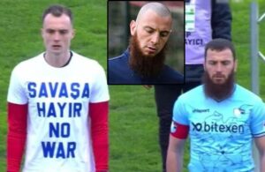 Erzurumspor oyuncusu Aykut Demir ‘Savaşa Hayır’ tişörtü giymeyi reddetti