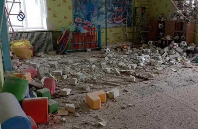 Ukrayna’nın doğusunda anaokulu vuruldu