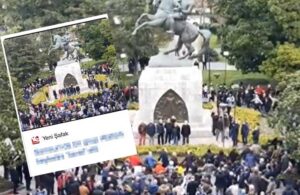 Atatürk Anıtı’nda nöbet tutan vatandaşlar için Yeni Şafak’tan skandal haber