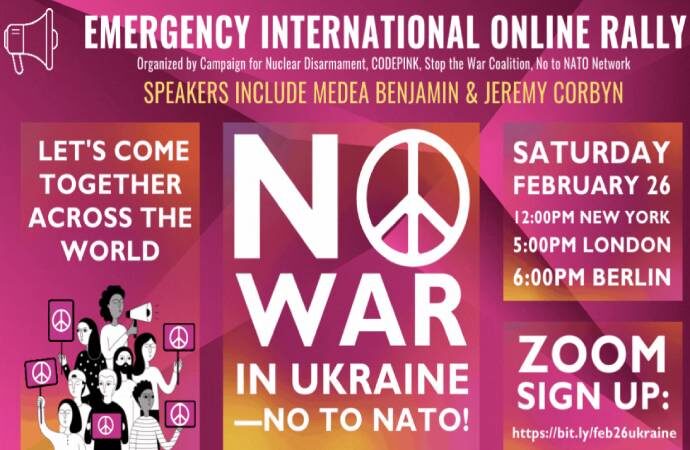 Uluslararası Acil Durum Çevrimiçi Toplantısı: Savaşa Hayır