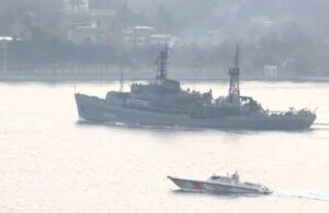 Rus savaş gemisi, İstanbul Boğazı’nda