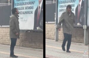 Erdoğan’ın bilboard fotoğrafına bakıp ağlayarak isyan etti