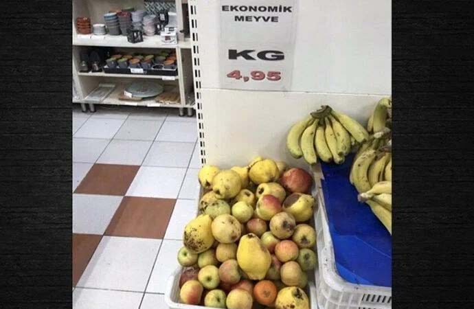 Krizin en net fotoğrafı! Çürük meyve satışı başladı