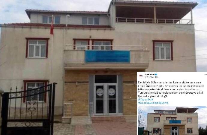 Tecavüzle gündeme gelen Süleymancılar yurdun yeniden açılmasına CHP’den tepki