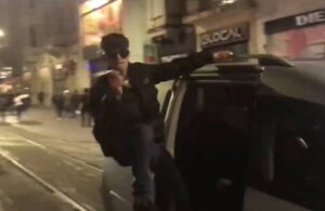 İstiklal Caddesi’nde arabayla şov yaparken polise yakalandılar