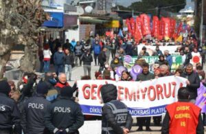 Yurttaşlar sokağa döküldü! İzmir’de ‘geçinemiyoruz’ mitingi