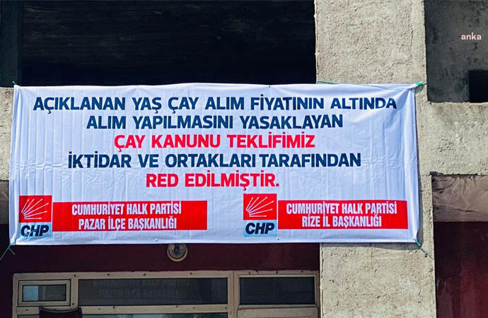 CHP ‘Çay kanunu teklifi’ afişleri toplatıldı