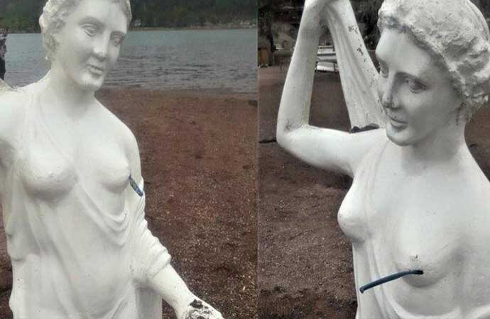 Kızkumu’nu simgeleyen heykele cinsiyetçi saldırı