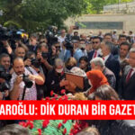 Gazeteci Ali Ekber Ertürk için Sözcü Gazetesi önünde tören