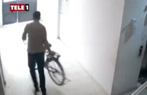 Bisiklet hırsızlığı kameralara yakalandı