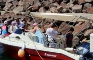 Saros’ta sürüklenen teknedeki 8 kişi kurtarıldı