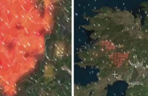 Marmaris yangını ‘Zoom Earth’ ile görüntülendi