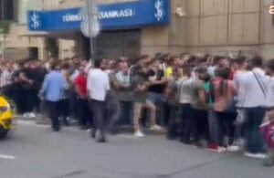 Suriye’nin İstanbul Konsolosluğu önünde metrelerce kuyruk