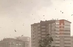 Ankara’yı sağanak vurdu! Fırtına çatıları uçurdu!