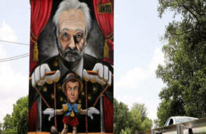 Pinokyo Macron grafitisi kaldırıldı