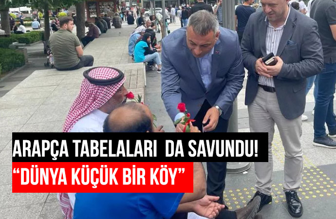 Trabzon’da AKP’li başkan Araplara gül dağıttı!