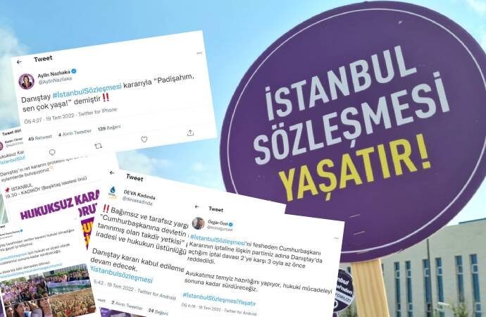 Liderlerden Danıştay’ın İstanbul Sözleşmesi kararına tepki