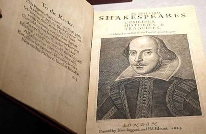 Shakespeare’in ilk toplu oyun kitabı 2 milyon 470 bin dolara satıldı!