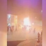 Kahramanmaraş’ta Suriyeli eylemciler konteynerleri ateşe verdi