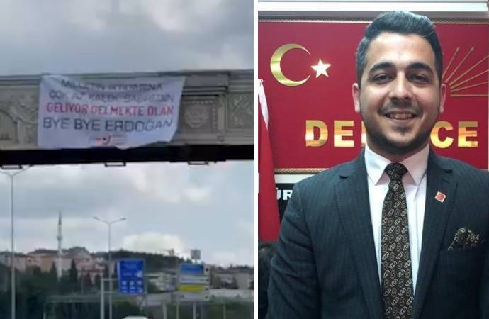 “Bye bye Erdoğan” pankartı asan CHP’li Başkan emniyete çağrıldı
