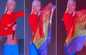 Gülşen konserde LGBTIQ+ bayrağı açtı