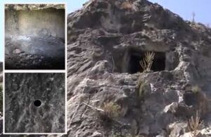 Roma dönemine ait kaya mezarını dinamitle patlattılar!