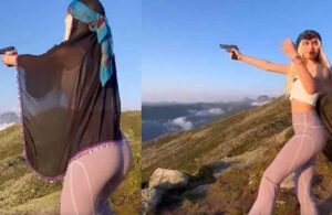 Aleyna Tilki ateş ettiği görüntüleri paylaştı, takipçilerinden tepki yağdı
