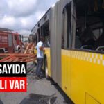 İstanbul’da feci kaza! İETT otobüsüne kamyondan düşen demirler saplandı