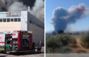 İzmir’de fabrika yangını!