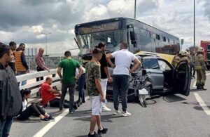 Yenikapı’da İETT otobüsü 7 araca çarptı! 13 kişi yaralı